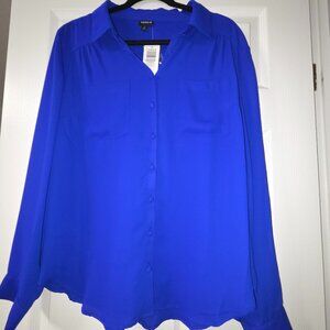 Torrid long sleeved chiffon blouse